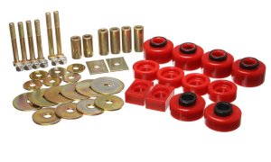 Ford F-150 Body Mount Bushing Kit - Cab - Energy Suspension - Hyper-Flex Polyurethane (Extended Cab Only) - Red - `97-`03